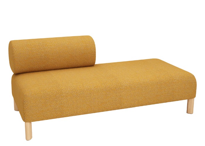 Pebble Two Seat Lounge - Single backrest - Mustard